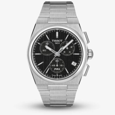 Tissot Mens PRX Black Chronograph Dial Bracelet Watch T137.417.11.051.00