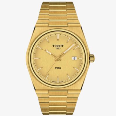 Tissot Mens PRX Gold Plated Watch T137.410.33.021.00