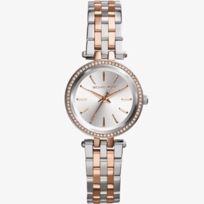 Michael Kors Ladies Petite Darci Silver Dial Two-tone MK3298