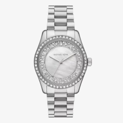 Michael Kors Lexington Silver Mother Of Pearl Watch MK7445