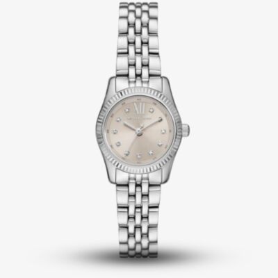 Michael Kors Lexington Silver Tone Crystal Watch MK4843