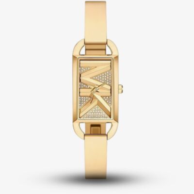 Michael Kors MK Empire Three Hand Gold Tone Pave Dial Watch MK4840