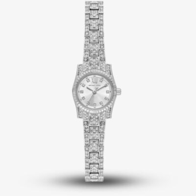 Michael Kors Lexington Silver Tone Crystal Pave Watch MK4864