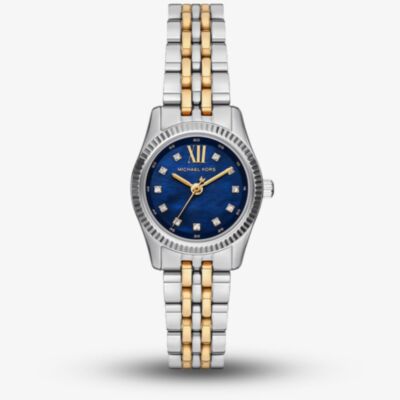 Michael Kors Mini Lexington Blue Dial Two Tone Watch MK4865