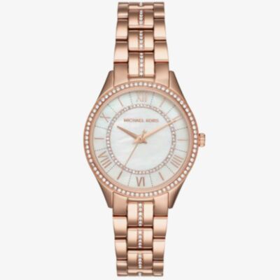 Michael Kors Ladies Lauryn Rose Gold-plated Bracelet Watch MK3716