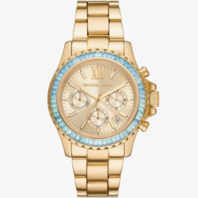 Michael Kors Ladies Everest Chronograph Green Stone Watch MK7210