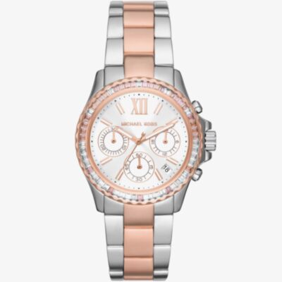 Michael Kors Ladies Everest Two Colour Rose gold Plated Watch MK7214