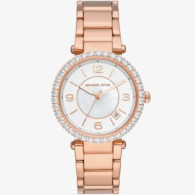 Michael Kors Ladies Parker Rose Gold Plated Watch MK4695