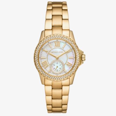 Michael Kors Ladies Everest Gold Plated  Watch MK7363