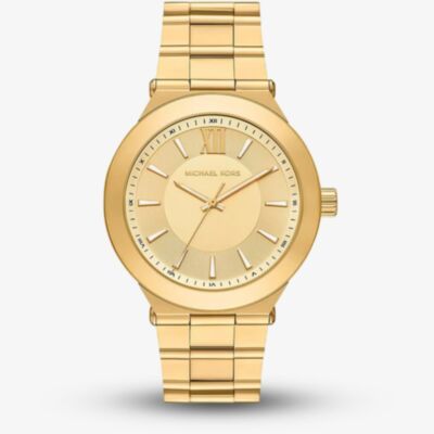 Michael Kors Ladies Oversized Billie Gold - Tone Bracelet Watch MK9273