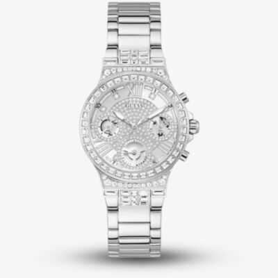 Guess Ladies Moonlight Silver Crystals Watch GW0320L1
