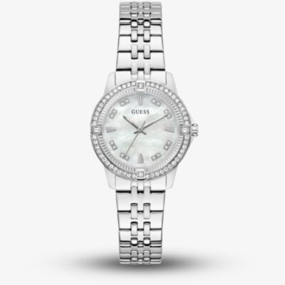 Guess Ladies Colette Silver Crystal Bracelet Watch GW1027L1