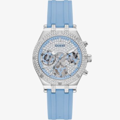 Guess  Heiress Blue Rubber Strap Watch GW0407L1