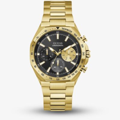 Guess Mens Blake Gold & Black Bracelet Watch GW1122G2