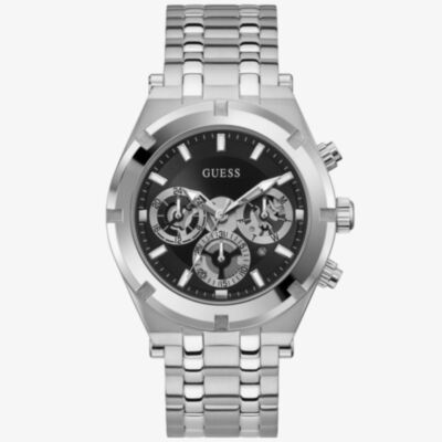 Guess Mens Continental Black Dial Chronograph Watch GW0260G1