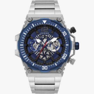 Guess Mens Exposure Blue Dial Chronograph Watch GW0324G1