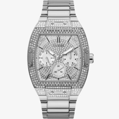 Guess Mens Phoenix Silver Nightlife Watch GW0094G1