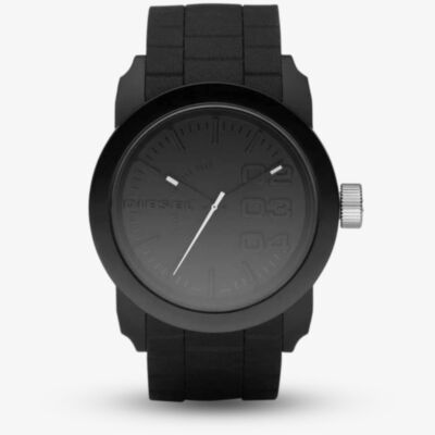 Diesel Mens Double Down Black Rubber Strap Watch DZ1437