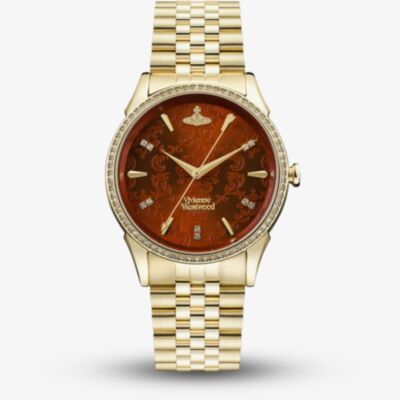 Vivienne Westwood Ladies Wallace Gold Bracelet Watch VV208RDGD