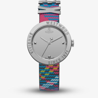 Vivienne Westwood Ladies Rebel Fabric Strap Watch VV303SLMT 