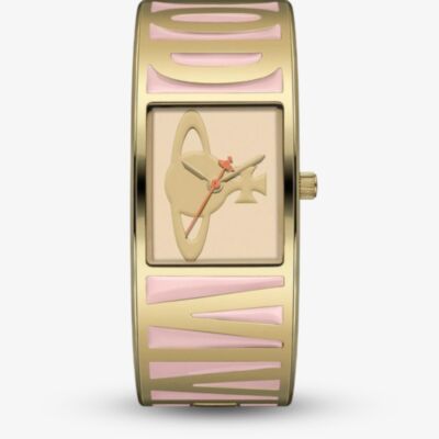 Vivienne Westwood Ladies Belvoir Pink & Gold Bangle Watch VV325LPKGD