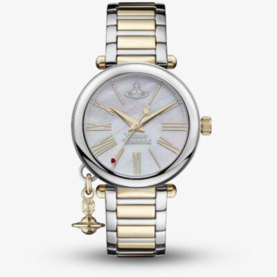 Vivienne Westwood Ladies Orb Two Tone Mother Of Pearl Dial Watch VV006MOPSG