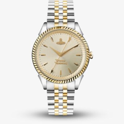 Vivienne Westwood Ladies Seymour Two-Tone Champagne Dial Watch VV240CPSG