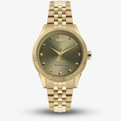 Vivienne Westwood Ladies Little Seymour Gold Tone Green Dial Watch VV328GRGD