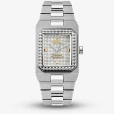 Vivienne Westwood Ladies Brunswick Silver Tone Rectangle Dial Watch VV333LGYSL