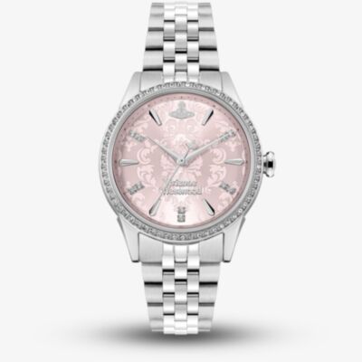 Vivienne Westwood Ladies Little Wallace Pink Patterned Dial Watch VV327PKSL