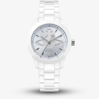 Vivienne Westwood Ladies Fenchurch Ceramica Blue Dial Watch VV358LBLWH