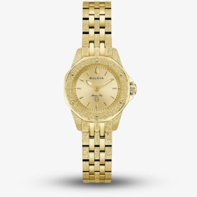 Bulova Ladies Marine Star Marc Anthony Gold Tone Bracelet Watch 97L192