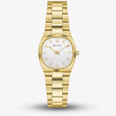 Bulova Ladies Super Seville Mini Gold Tone Bracelet Watch 97L189