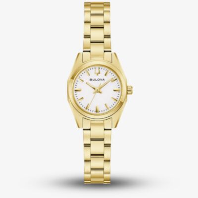 Bulova Ladies Surveyor Gold Tone Bracelet Watch 97L190