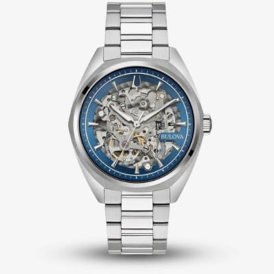 Bulova Surveyor Blue Skeleton Watch 96A292