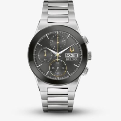 Bulova Mens Millennia Black Dial Chronograph Watch 96C149