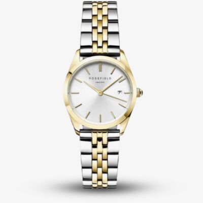 ROSEFIELD Ladies Ace XS White Dial Two Tone Bracelet Watch ASDSSG-A16