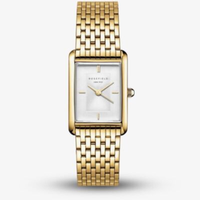 ROSEFIELD Ladies Heirloom White Dial Golden Bracelet Watch HWGSG-H01