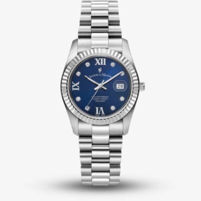 Jacques du Manoir Ladies Inspiration Roman II Blue Dial Stainless Steel Bracelet Watch JWL01307