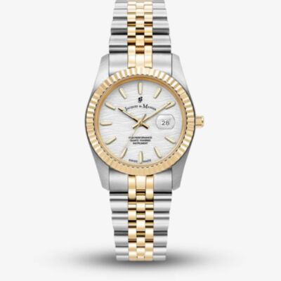 Jacques du Manoir Ladies Inspiration Passion Grey Dial Two Tone Stainless Steel Bracelet Watch JWL01801