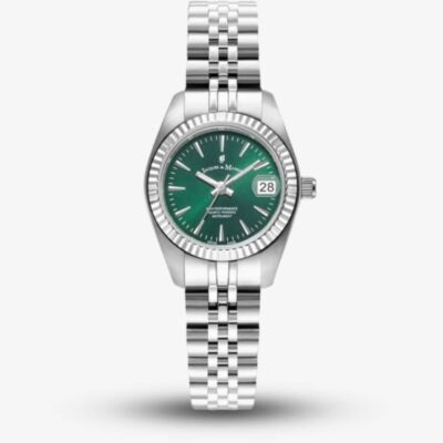 Jacques du Manoir Ladies Inspiration Classic Green Dial Stainless Steel Bracelet Watch JWL02103