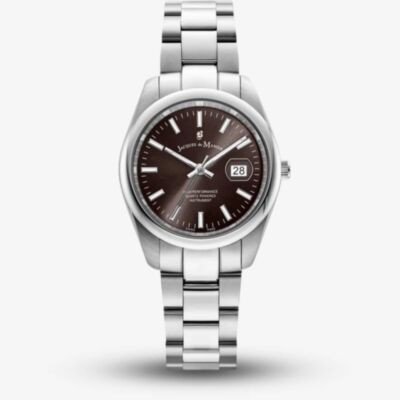 Jacques du Manoir Ladies Allure Black Dial Stainless Steel Bracelet Watch JWL03803