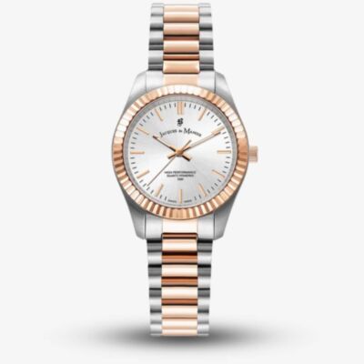 Jacques du Manoir Ladies Inspiration Prime Silver Dial Two Tone Stainless Steel Bracelet Watch JWL03904