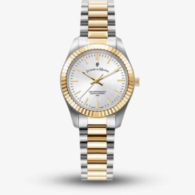 Jacques du Manoir Ladies Inspiration Prime Silver Dial Two Tone Stainless Steel Bracelet Watch JWL03905