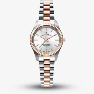 Jacques du Manoir Ladies Inspiration Prime Silver Dial Two Tone Bracelet Watch JWL04004