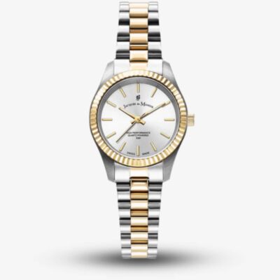 Jacques du Manoir Ladies Inspiration Prime Silver Dial Two Tone Bracelet Watch JWL04005