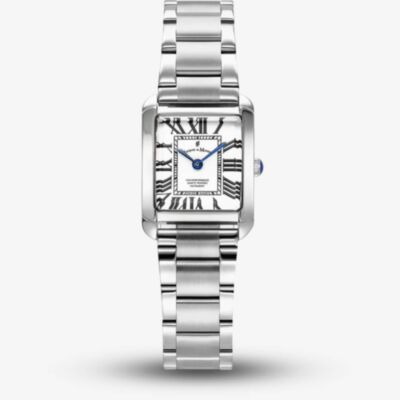 Jacques du Manoir Ladies Emily White Dial Stainless Steel Bracelet Watch JWL04401
