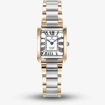 Jacques du Manoir Ladies Emily White Dial Two Tone Bracelet Watch JWL04403