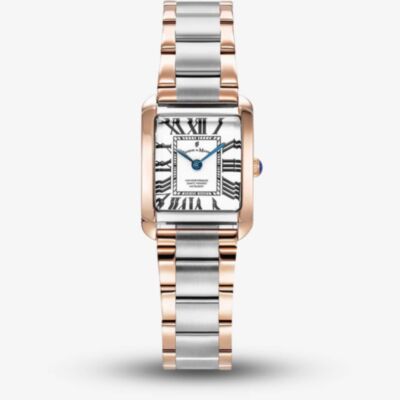 Jacques du Manoir Ladies Emily White Dial Two Tone Bracelet Watch JWL04404