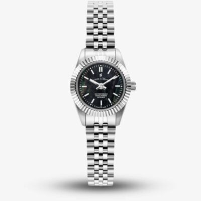 Jacques du Manoir Ladies Mini Inspiration Black Mother Of Pearl Dial Bracelet Watch JWL05101